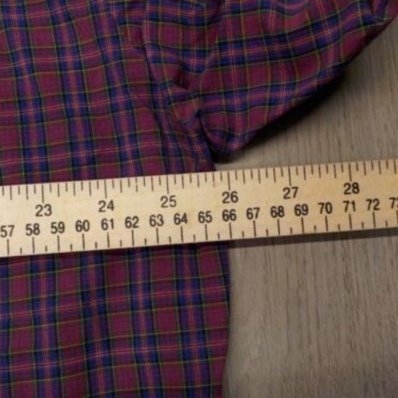Ralph Lauren Mens Plaid Dress Shirt Yarmouth Cotton Button Down Pony Logo Top - Picture 6 of 7